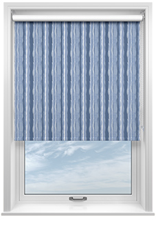 Waterfall Stripe, Royal - Roller Blind